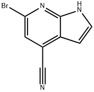 6-溴-1H-吡咯并[2,3-B]吡啶-4-甲腈 结构式