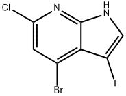 4-BROMO-6-CHLORO-3-IODO-7-AZAINDOLE 结构式