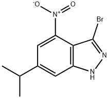 3-BROMO-4-NITRO-6-ISOPROPYL (1H)INDAZOLE Structure