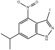 3-IODO-4-NITRO-6-ISOPROPYL (1H)INDAZOLE Structure