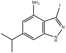 4-AMINO-3-IODO-6-ISOPROPYL (1H)INDAZOLE 结构式