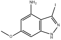 3-碘-6-甲氧基-2H-吲唑-4-胺,1000341-17-2,结构式