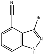 3-溴-4-氰基-1H-吲唑, 1000341-36-5, 结构式