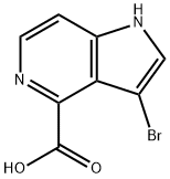 3-溴-1H-吡咯并[3,2-C]吡啶-4-羧酸 结构式