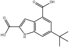 6-TERT-BUTYLINDOLE-2,4-DICARBOXYLIC ACID 结构式