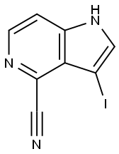 4-CYANO-3-IODO-5-AZAINDOLE,1000341-58-1,结构式