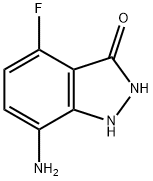 7-AMINO-4-FLUORO-3-HYDROXY 1H-INDAZOLE,1000341-65-0,结构式