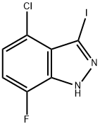 4-CHLORO-7-FLUORO-3-IODO (1H)INDAZOLE Struktur