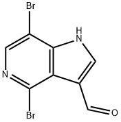 4,7-DIBROMO-5-AZAINDOLE-3-CARBOALDEHYDE Struktur