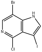 7-BROMO-4-CHLORO-3-IODO-5-AZAINDOLE,1000342-07-3,结构式