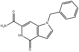 1-BENZYL-4-HYDROXY-6-CARBOMOYL-5-AZAINDOLE 结构式
