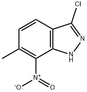 3-氯-6-甲基-7-硝基-1氢-吲唑 结构式
