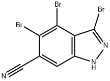 3,4,5-TRIBROMO-6-CYANO (1H)INDAZOLE 结构式