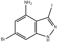 4-AMINO-6-BROMO-3-IODO (1H)INDAZOLE Struktur