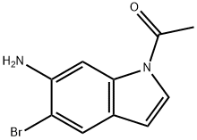 1-ACETYL-6-AMINO-5-BROMOINDOLE,1000343-17-8,结构式