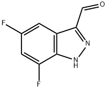 5,7-二氟-2H-吲唑-3-甲醛 结构式