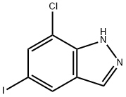 7-氯-5-碘-吲唑 结构式