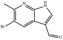 5-BROMO-3-FORMYL-6-METHYL-7-AZAINDOLE Struktur