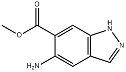 5-アミノ-1H-インダゾール-6-カルボン酸メチル 化学構造式