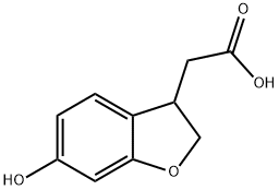 2-(6-Hydroxy-2,3-dihydrobenzofuran-3-yl)acetic acid Struktur