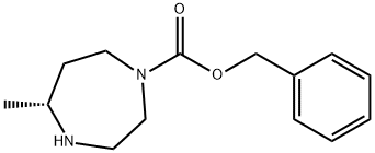 (5R)-5-メチル-1,4-ジアゼパン-1-カルボン酸ベンジル 化学構造式