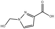 1-(ヒドロキシメチル)-1H-ピラゾール-3-カルボン酸 化学構造式