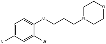 4-(3-(2-broMo-4-chlorophenoxy)propyl)Morpholine Struktur