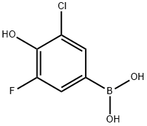 (3-Chloro-5-fluoro-4-hydroxyphenyl)boronic acid Struktur
