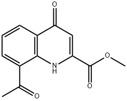 8-Acetyl-4-oxo-1,4-dihydro-quinoline-2-carboxylic acid Methyl ester Struktur