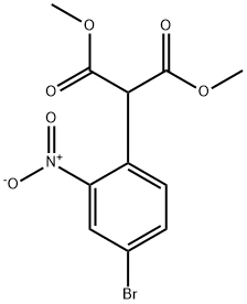 4-溴-2-硝基苯基丙二酸二甲酯, 100487-81-8, 结构式