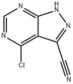 1H-Pyrazolo[3,4-d]pyriMidine-3-carbonitrile, 4-chloro-, 1004991-91-6, 结构式