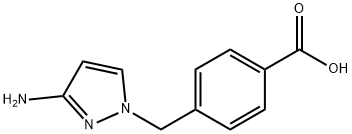4-[(3-氨基吡唑-1-基)甲基]苯甲酸,1006348-84-0,结构式