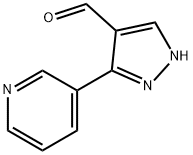 3-(吡啶-3-基)-1H-吡唑-4-甲醛, 1006482-43-4, 结构式
