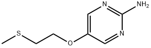 2-アミノ-5-(2-(メチルチオ)エトキシ)ピリミジン 化学構造式