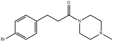 3-(4-ブロモフェニル)-1-(4-メチルピペラジン-1-イル)プロパン-1-オン 化学構造式