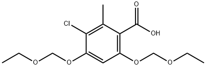 3-氯-4,6-二(乙氧基甲氧基)-2-甲基苯甲酸,1007313-79-2,结构式