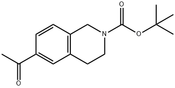 2-BOC-6-乙酰基-1,2,3,4-四氢异喹啉 结构式