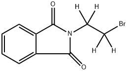 2-(2-溴乙基-1,1,2,2-D<SUB>4</SUB>)-1H-异吲哚-1,3(2H)-二酮,1009307-39-4,结构式