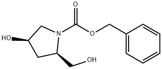 N-CBZ-顺式-4-羟基-L-脯氨醇 结构式