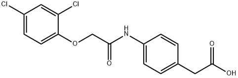 Benzeneacetic acid, 4-[[2-(2,4-dichlorophenoxy)acetyl]aMino]- Structure