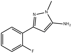 5-アミノ-3-(2-フルオロフェニル)-1-メチルピラゾール 化学構造式