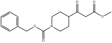 BETA-OXO-1-CBZ-4-PIPERIDINEPROPANOIC ACID METHYL ESTER 结构式