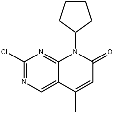 2-氯-8-环戊基-5-甲基-8H-吡啶并[2,3-D]嘧啶基-7-酮,1013916-37-4,结构式