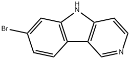 7-ブロモ-5H-ピリド[4,3-B]インドール 化学構造式