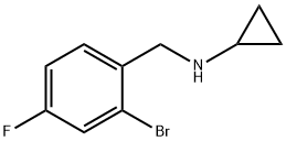N-(2-ブロモ-4-フルオロベンジル)シクロプロパンアミン 化学構造式