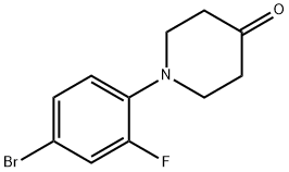 1-(4-bromo-2-fluorophenyl)piperidin-4-one Struktur