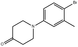 1-(4-bromo-3-methylphenyl)piperidin-4-one,1016772-12-5,结构式