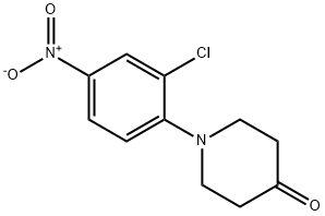 1-(2-chloro-4-nitrophenyl)piperidin-4-one Structure