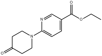 ethyl 6-(4-oxopiperidin-1-yl)nicotinate Struktur