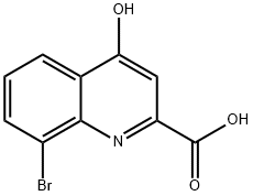 8-溴-4-羟基喹啉-2-羧酸,10174-71-7,结构式